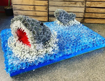 Shark by Flowers by Karen