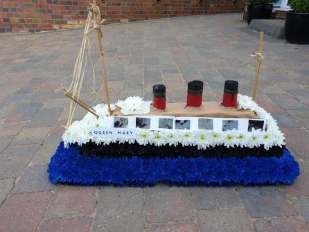 Boat by Flowers by Polly