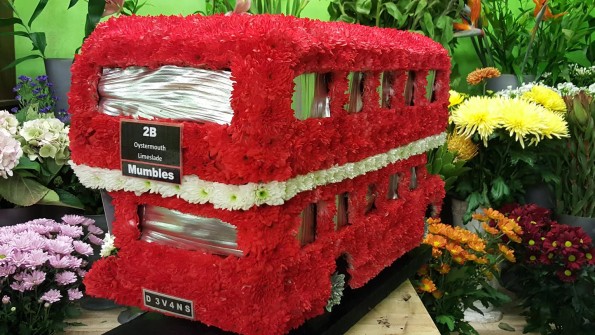 London Bus 3D by Paul and Donna at Flowers by Arrangement in Swansea
