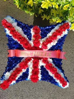 Union Jack by Julie at Ins and Outs Florist