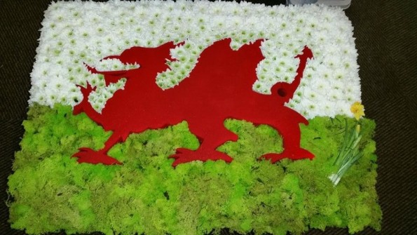 Welsh Flag by Dorothys Florist in Rhos on Sea