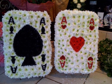 Ace of Spades and Ace of Hearts by Theresa at Capital Flowers