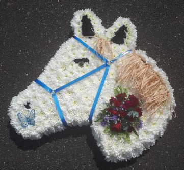 Horses Head by Kate Squires and her Mum Jane who make arrangements for family and friends