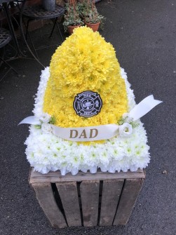 Firemans Helmet by Daisy's Flowers2