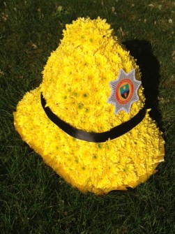 Firemans-Helmet-by-Emma-armour-at-Fabulous-Flowers-in-Barnsley-South-Yorkshire