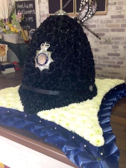 Police Helmet 3D by Daisy Chain Florist