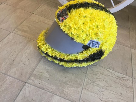 Motorcycle Helmet by Beamish Blooms