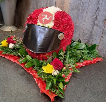 motorbike-helmet-.by-eileen-jenkins-florist.