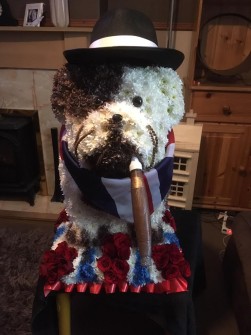 Bulldog by Clare Newman who is a level 2 floristry student