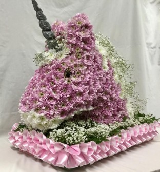 Unicorn Head 3D by Sue at Morgans Florist