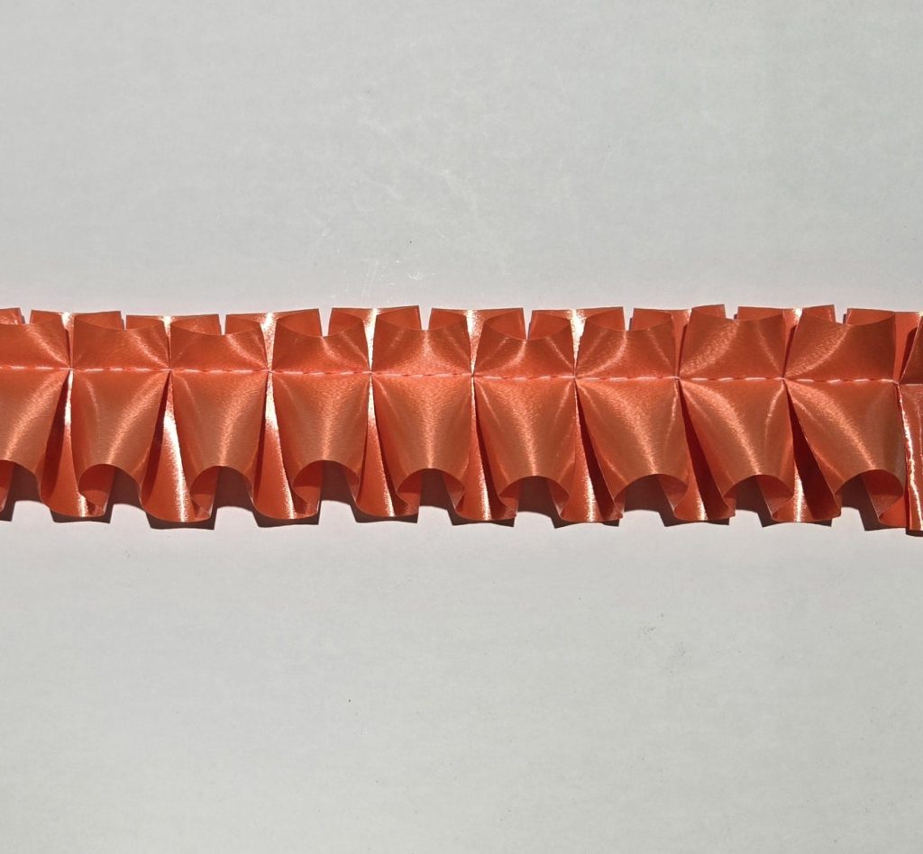 Pleating Ribbon Easy Pleat Orange 3 x 10 - Spicer Designs Ltd