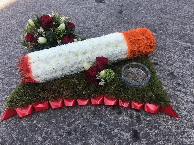 cigarette funeral tribute cigarette by flowers by emma of chester jpeg